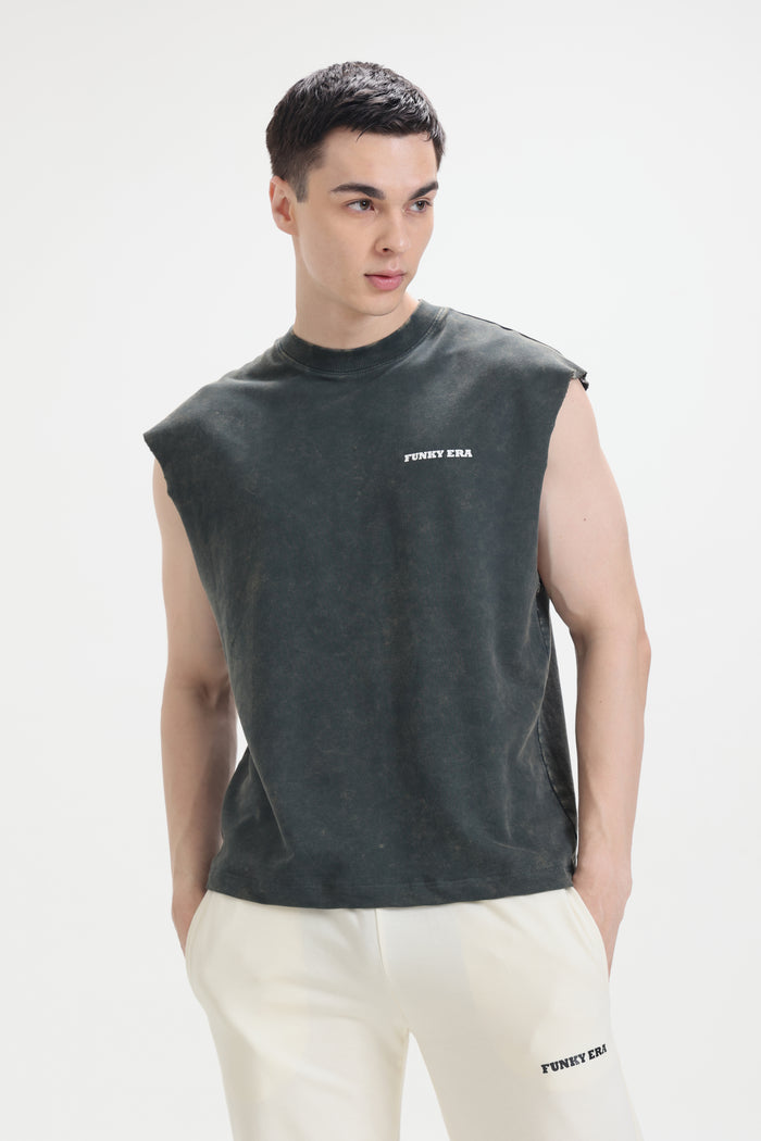 Acid Wash Olive Signature Tank