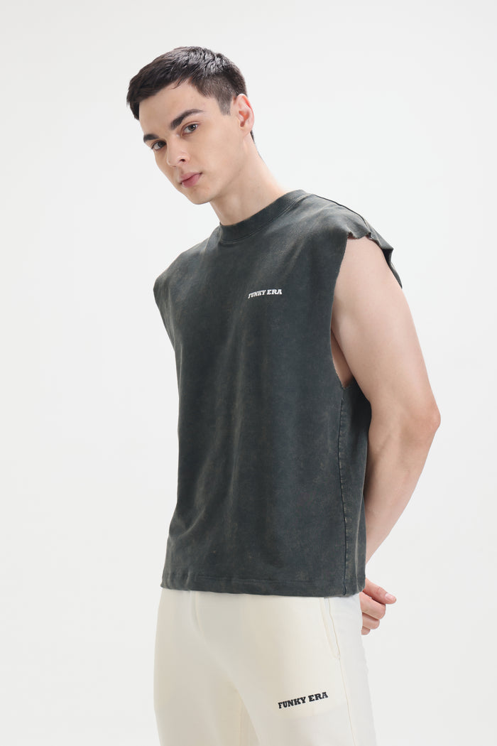 Acid Wash Olive Signature Tank