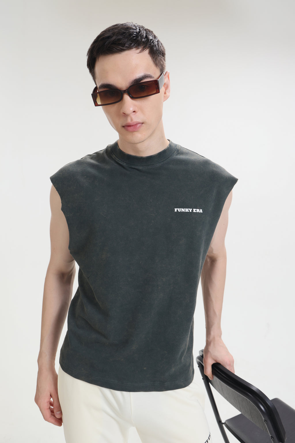 Acid Wash Olive Signature Tank