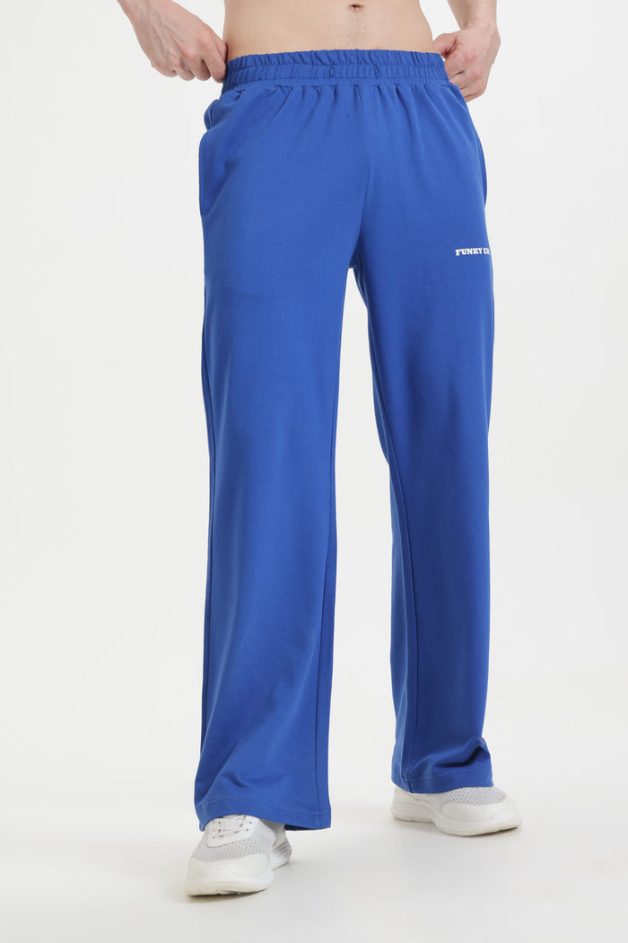 Royal Blue Wide-Leg Sweatpants