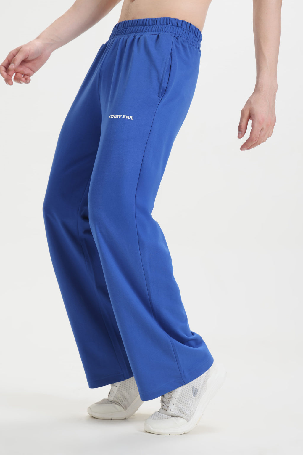 Royal Blue Wide-Leg Sweatpants