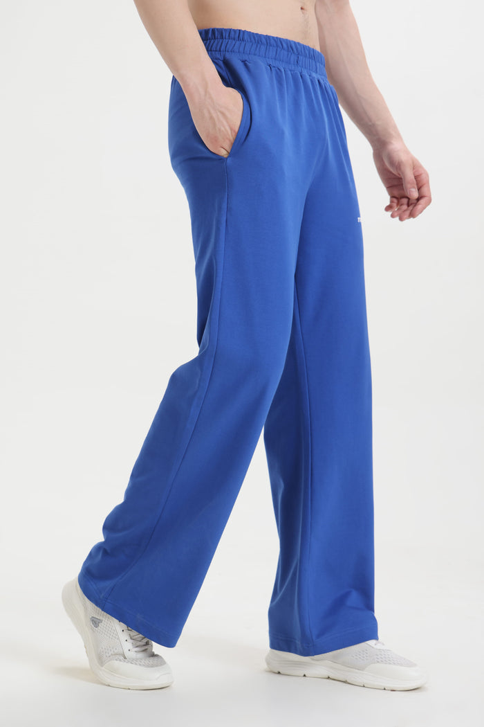 Royal Blue Wide-Leg Sweatpants