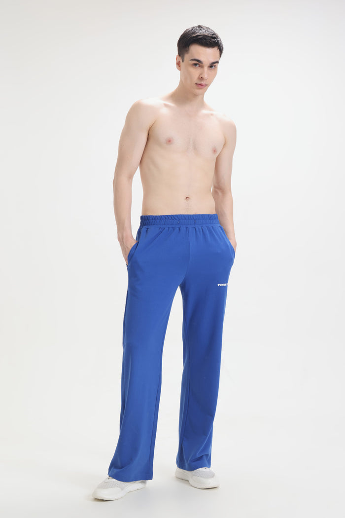 Royal Blue Wide-Leg Sweatpants