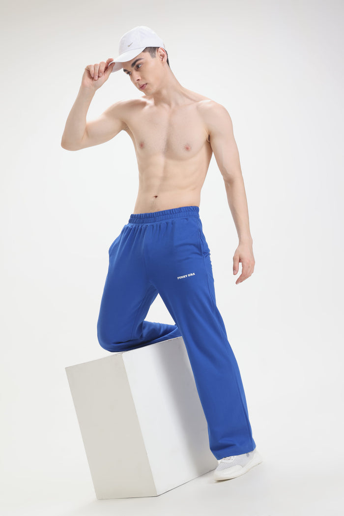 Royal Blue Wide-Leg Sweatpants