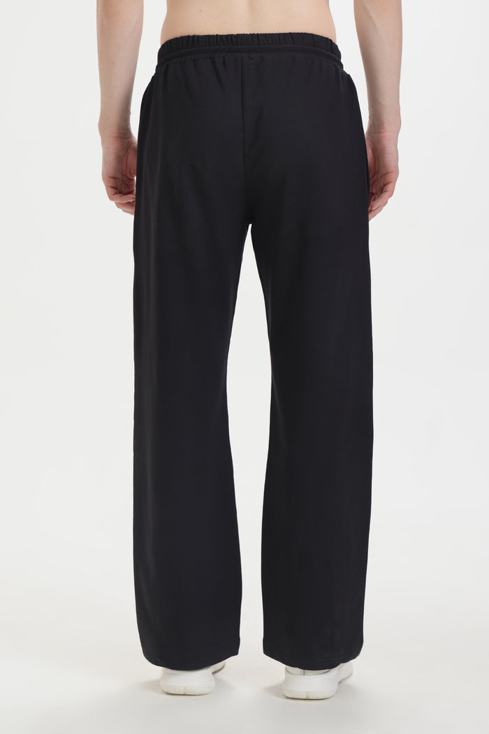 Black Wide-Leg Sweatpants