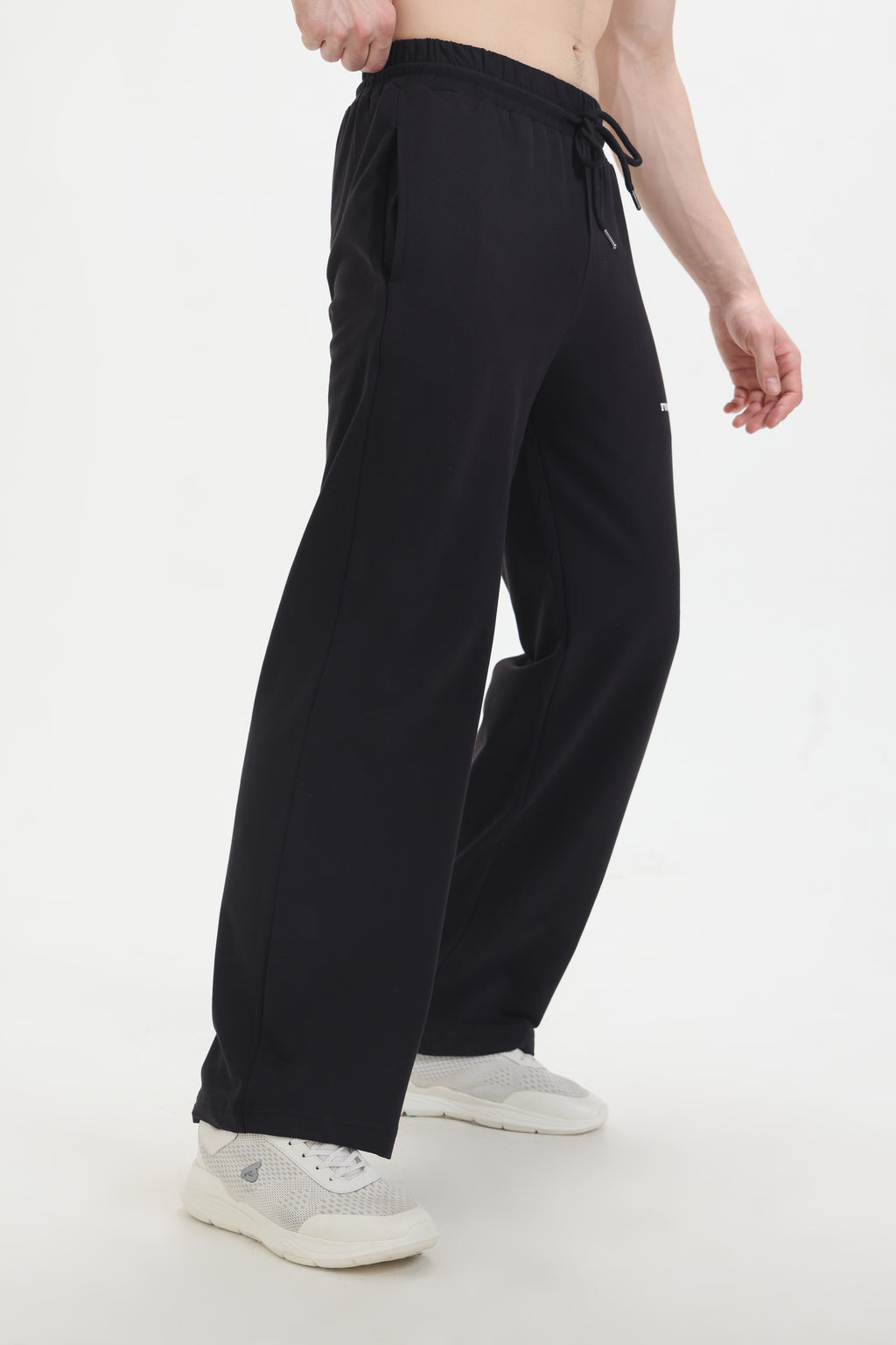 Black Wide-Leg Sweatpants