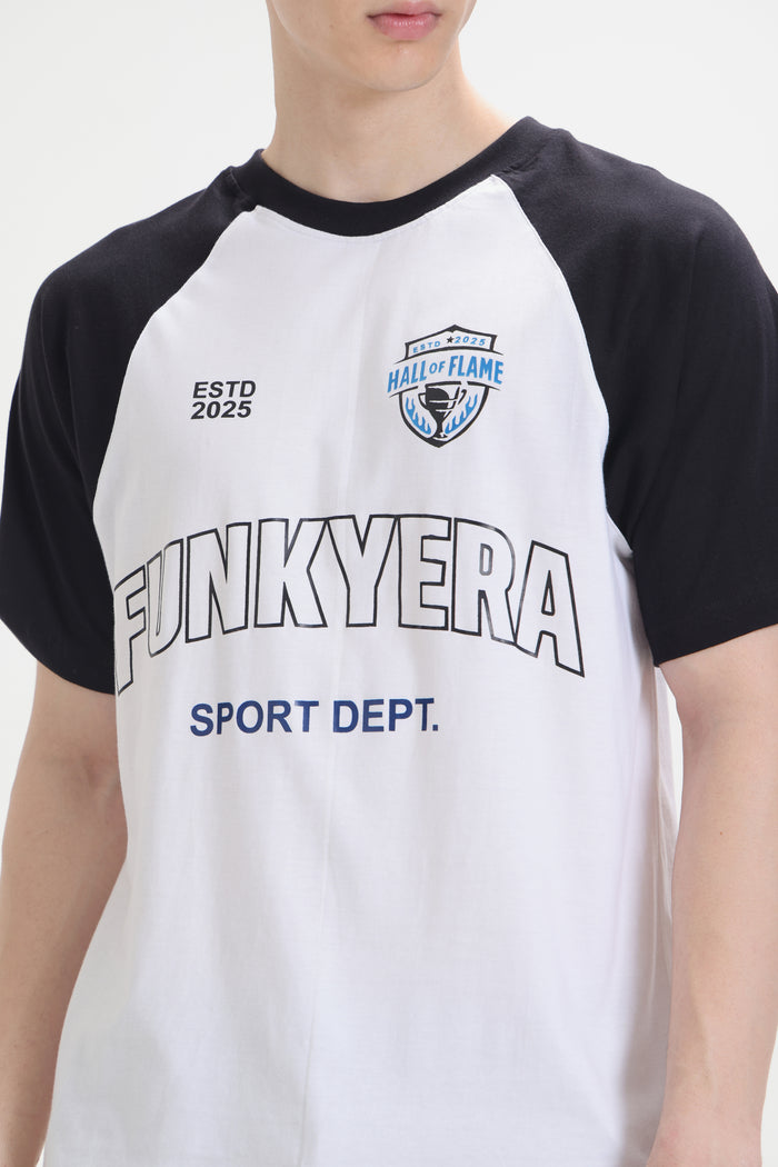 Sports Dept Black and White Raglan Oversized T-Shirt