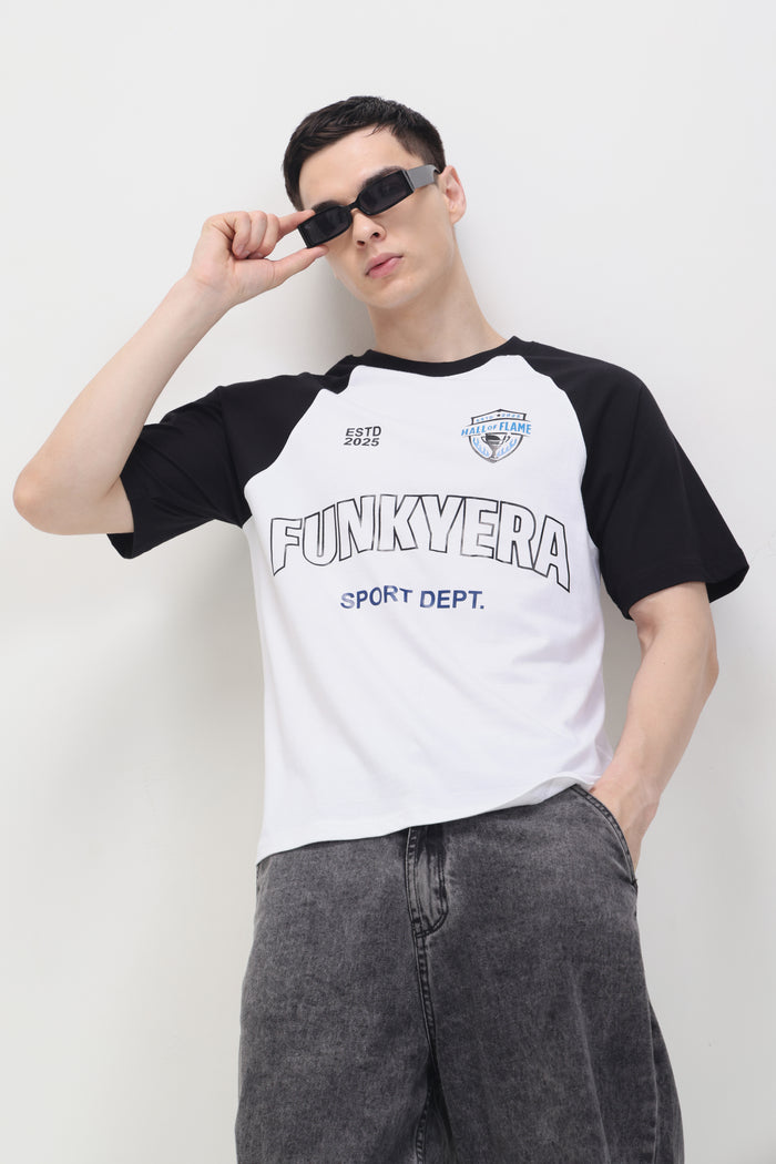 Sports Dept Coffee and white Raglan Oversized T-Shirt