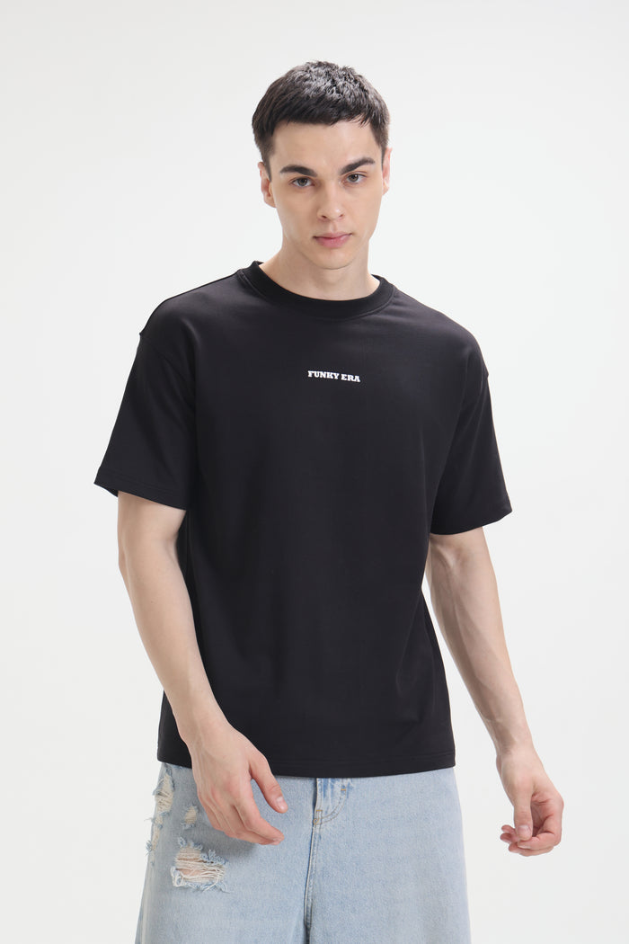 BLACK SIGNATURE OVERSIZED T-SHIRT