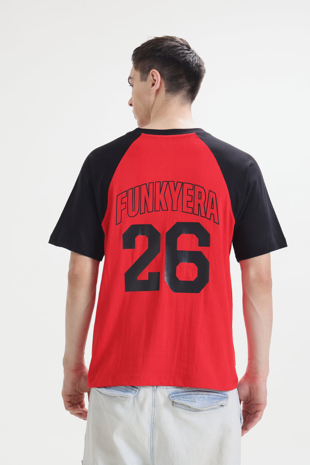 Sports Dept Black and Red Raglan Oversized T-Shirt