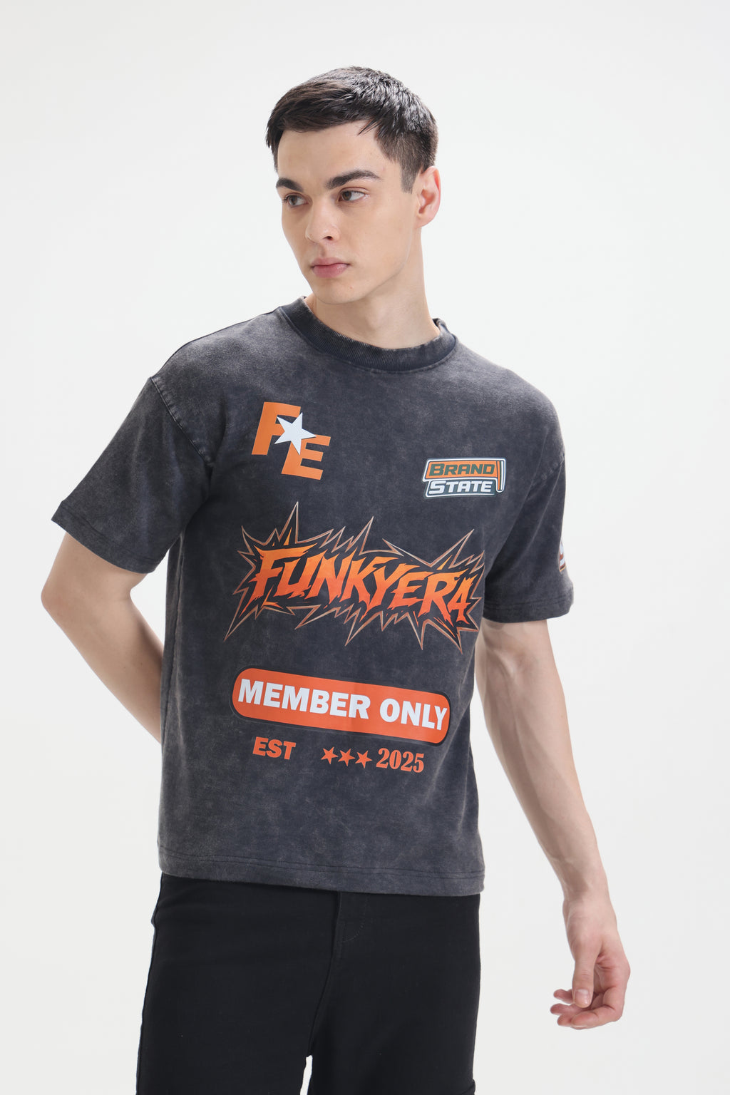 Porsche Racing Edition Acidwash Black Oversized T-Shirt