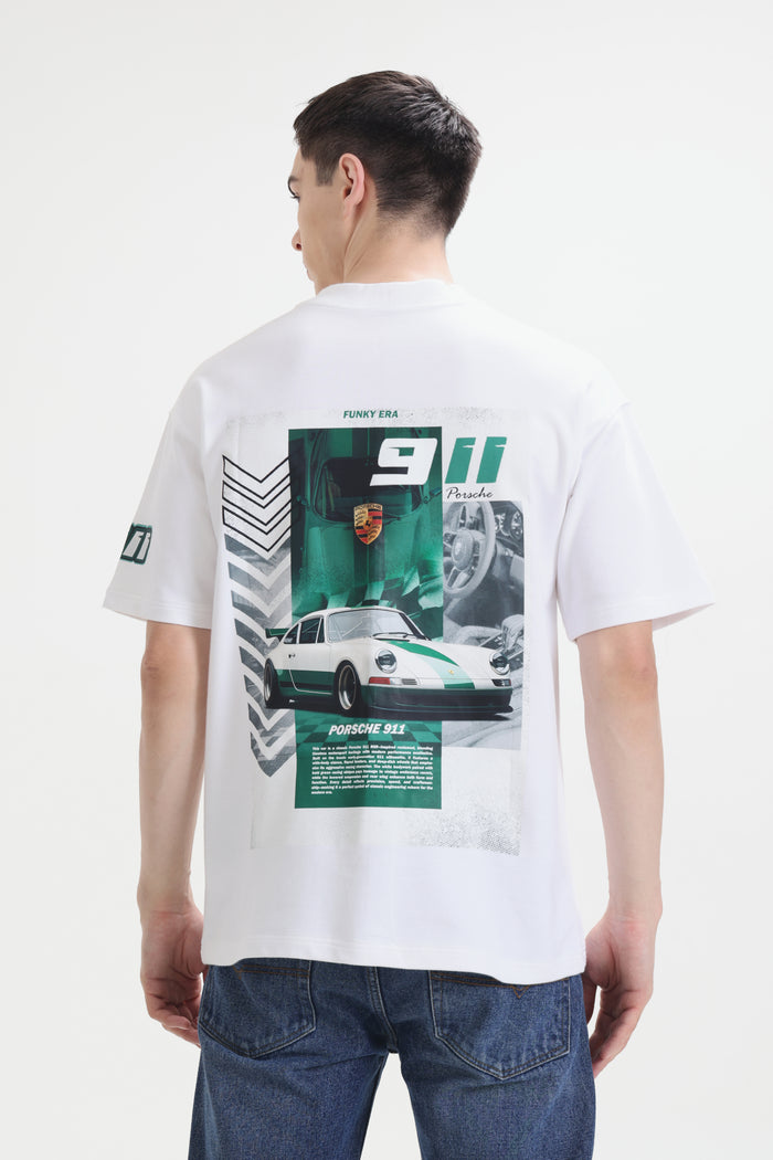 Porsche Racing Edition White Oversized T-Shirt