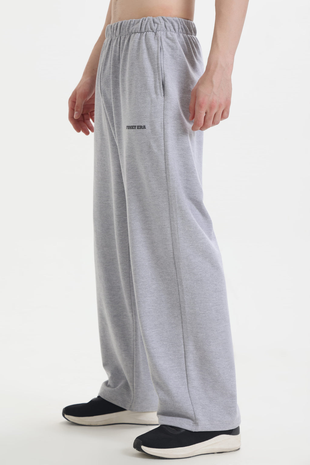 Grey Melange Loose Fit Joggers