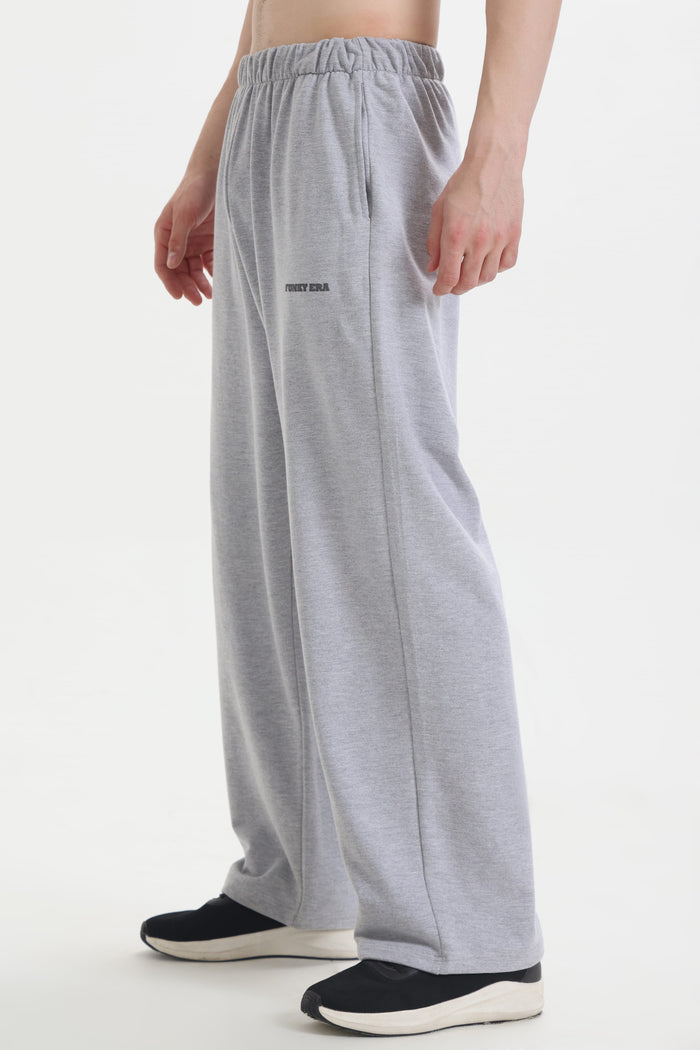 Grey Melange Loose Fit Joggers