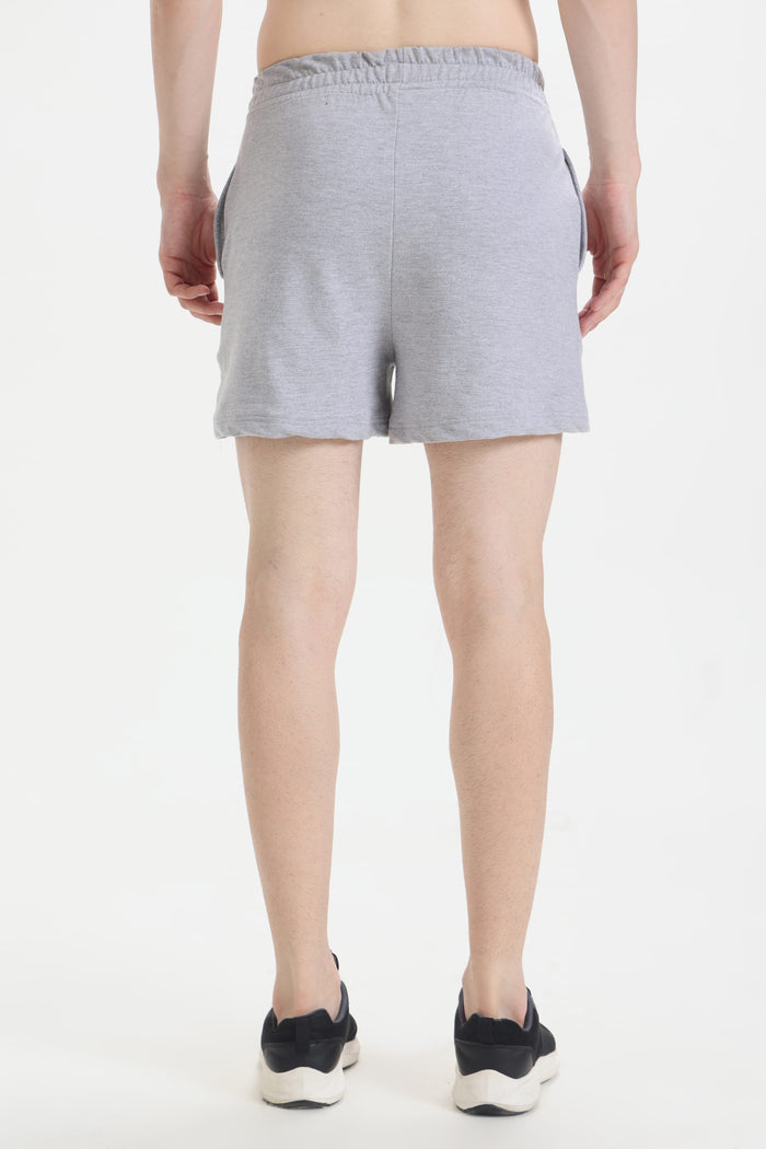 Grey melange shorts
