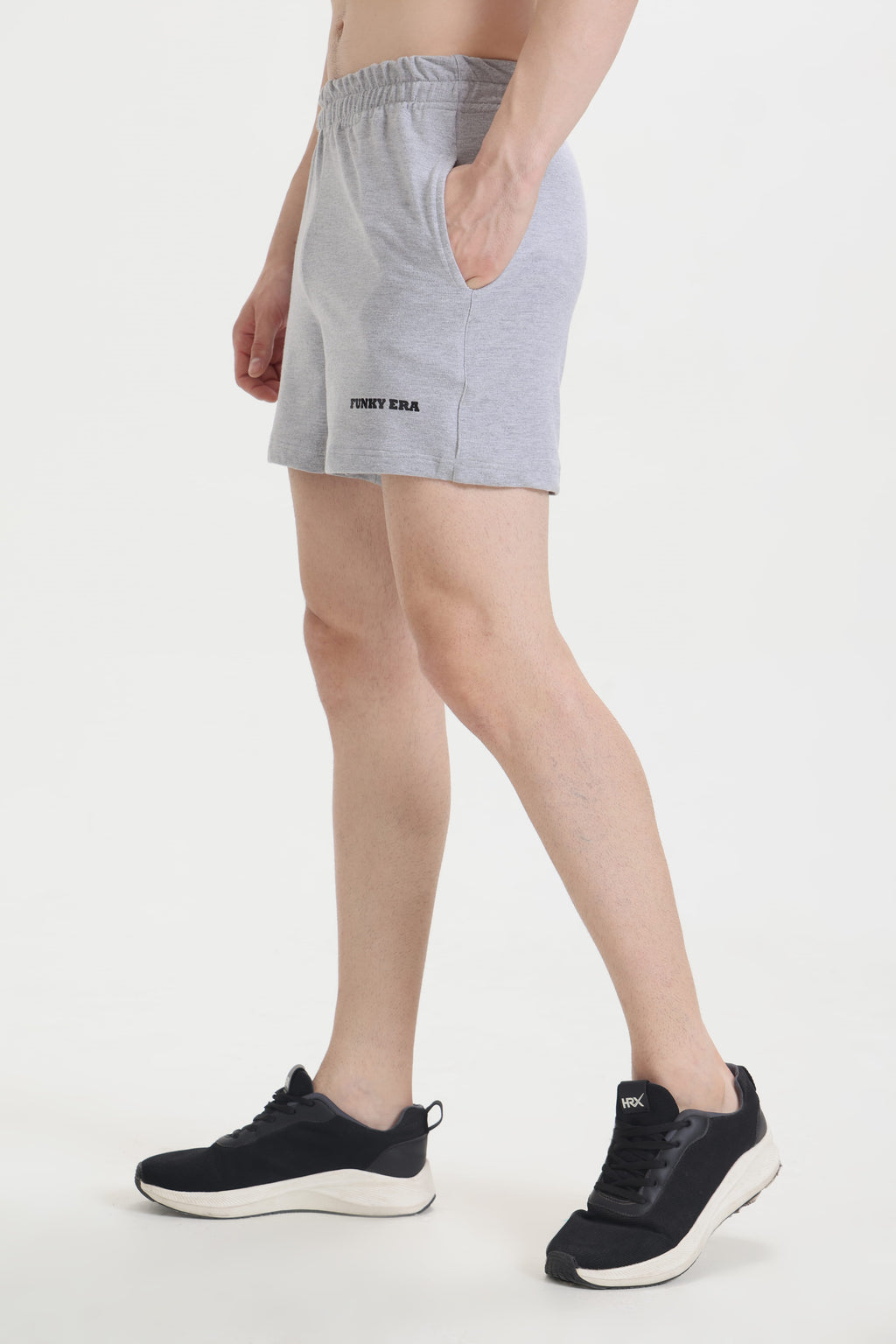 Grey melange shorts