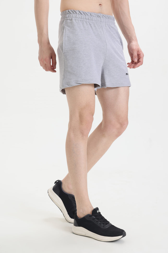 Grey melange shorts