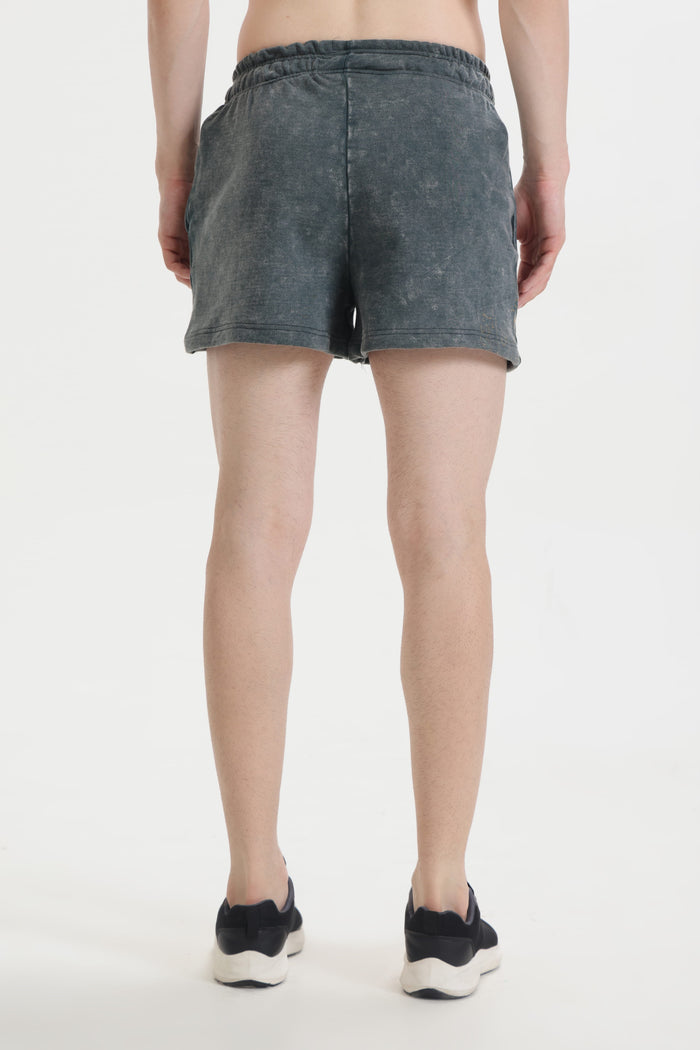 Olive Acid Wash Shorts