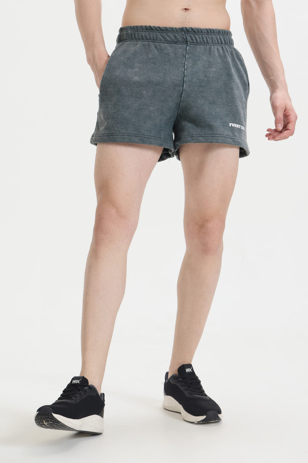 Olive Acid Wash Shorts