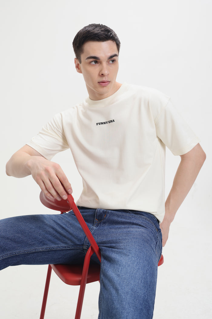Cream Signature Oversized T-Shirt