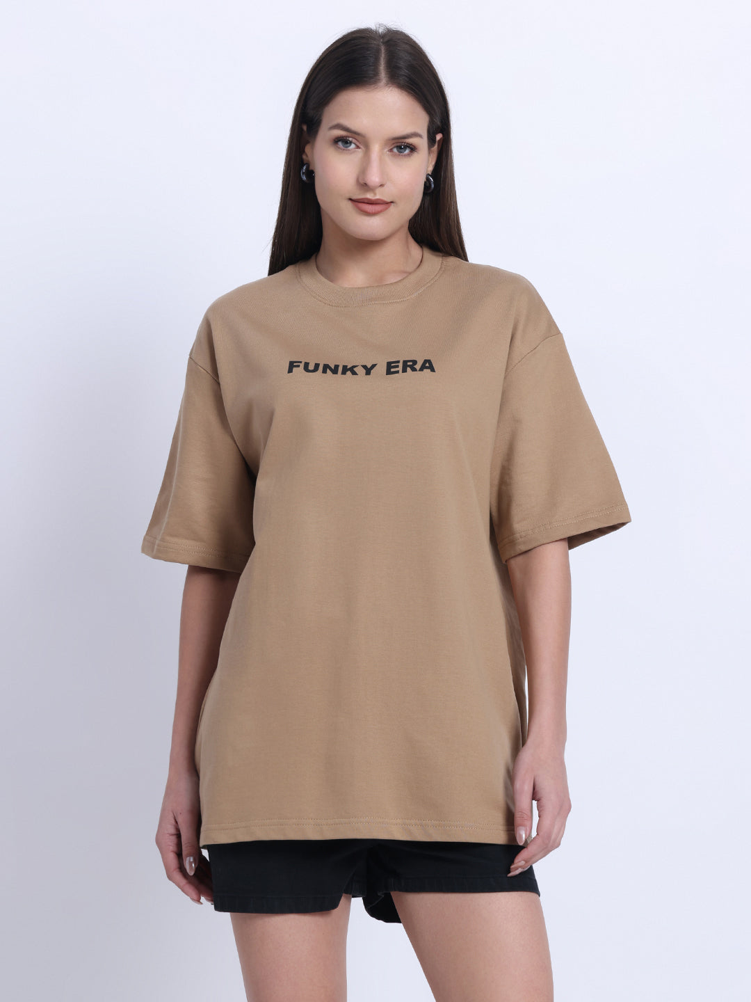 Cheering Beige Oversized Tee