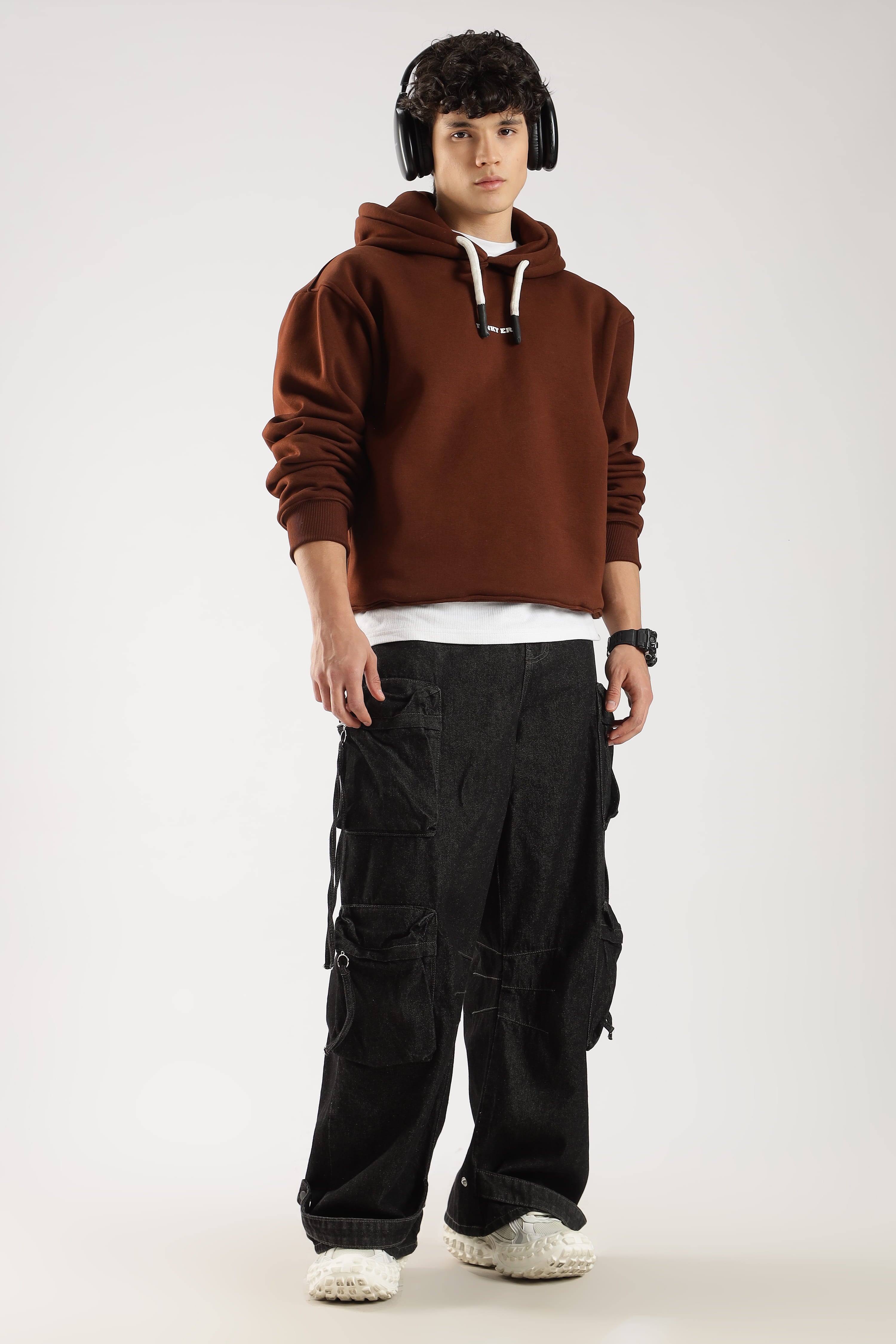 Coffee signature oversized heavyweight hoodie