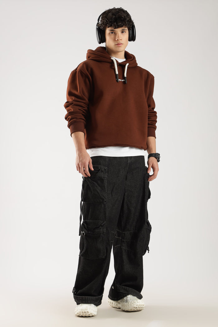 Coffee signature oversized heavyweight hoodie