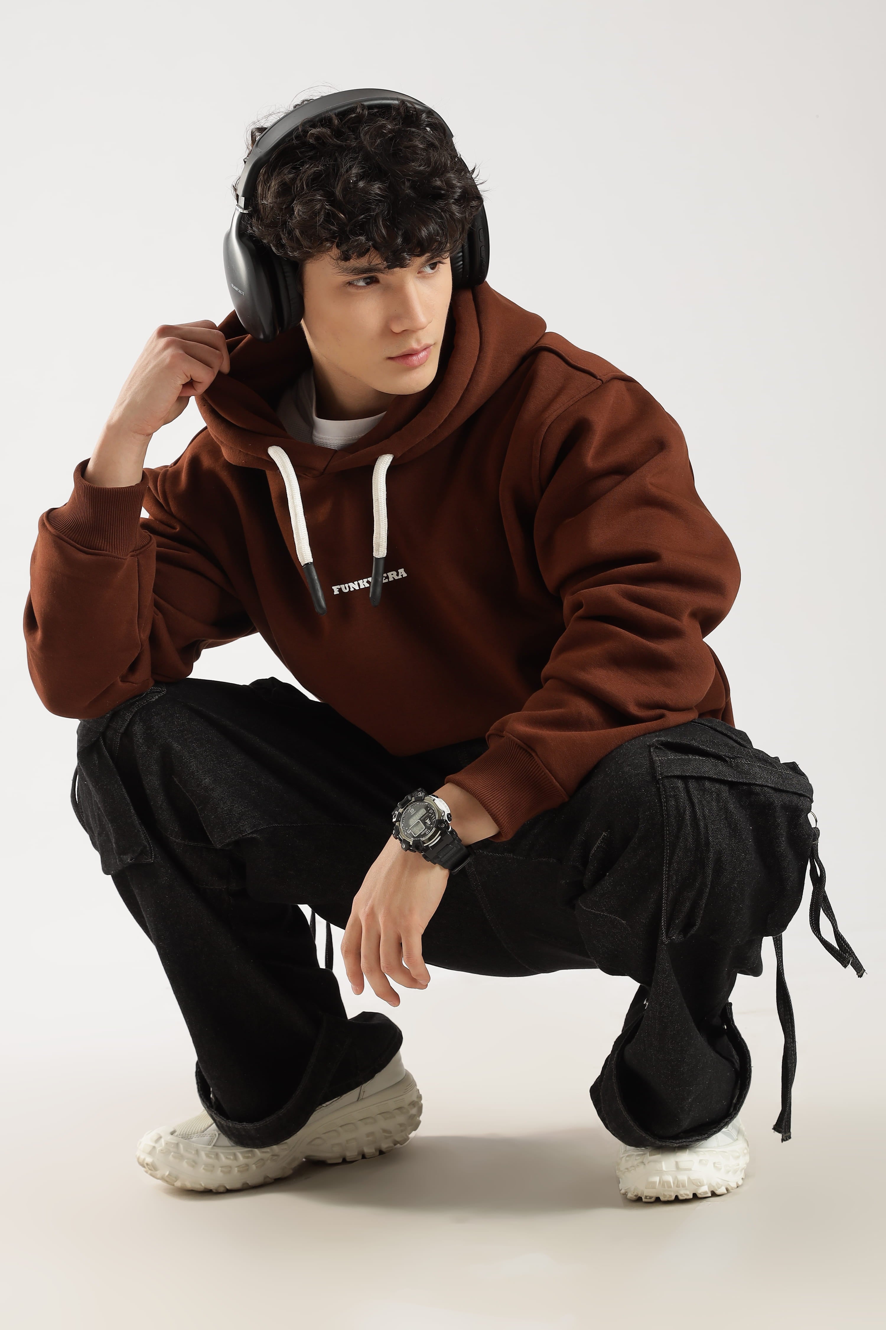 Coffee signature oversized heavyweight hoodie