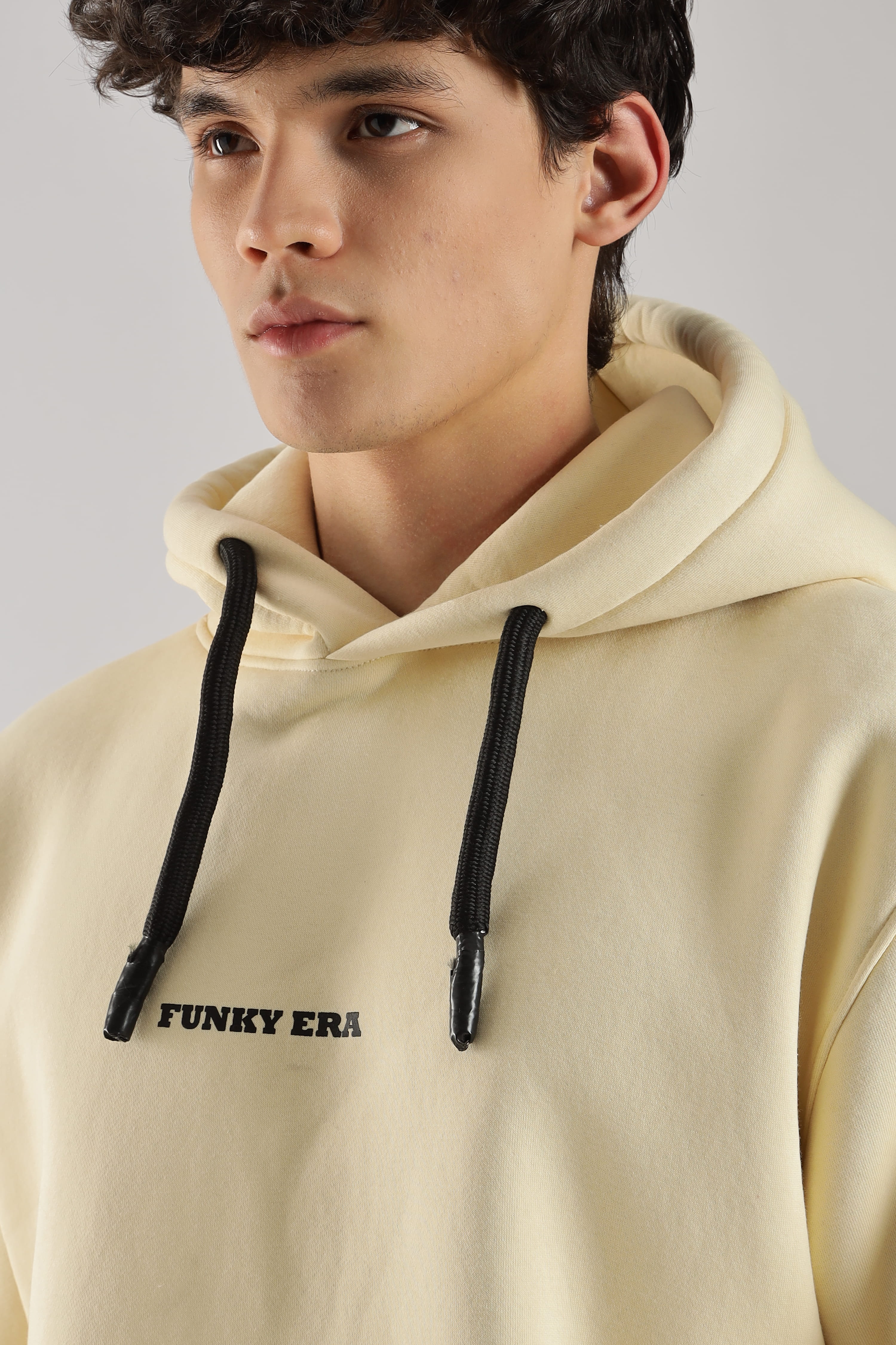 Cream signature oversized heavyweight hoodie