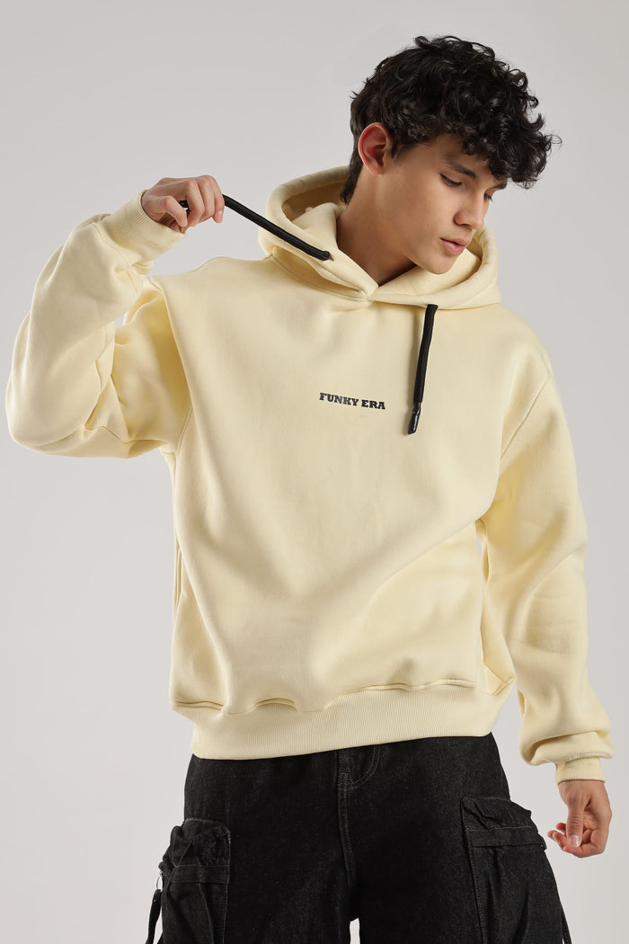 Cream signature oversized heavyweight hoodie