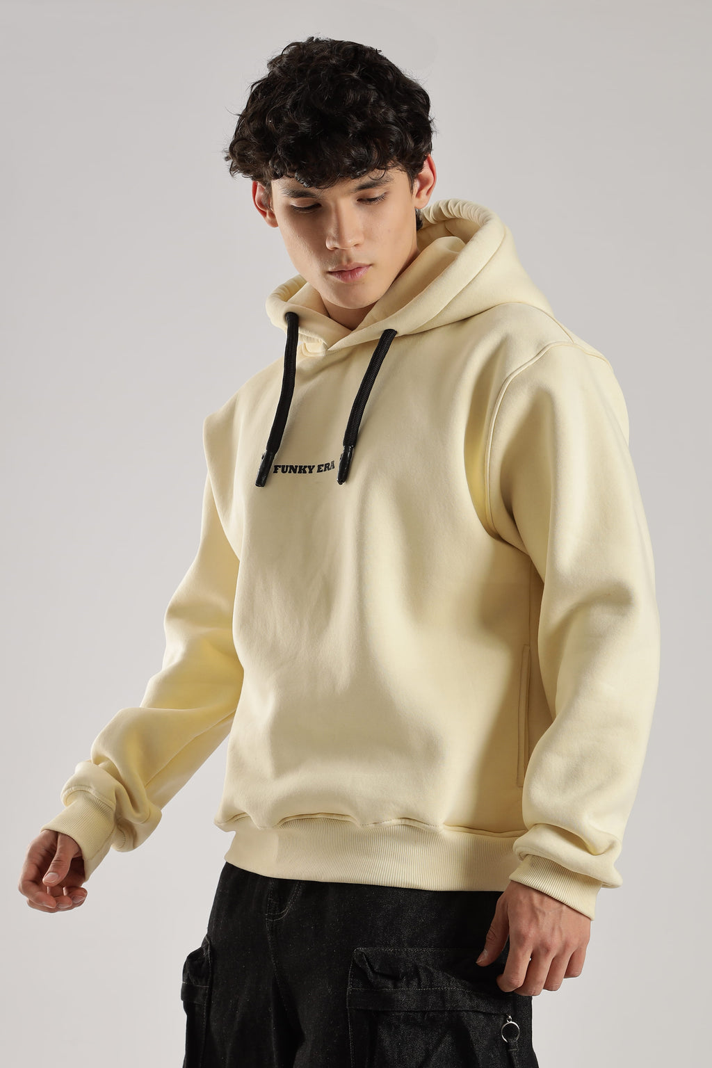 Cream signature oversized heavyweight hoodie