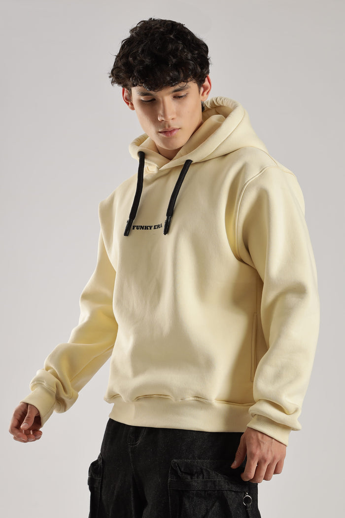 Cream signature oversized heavyweight hoodie