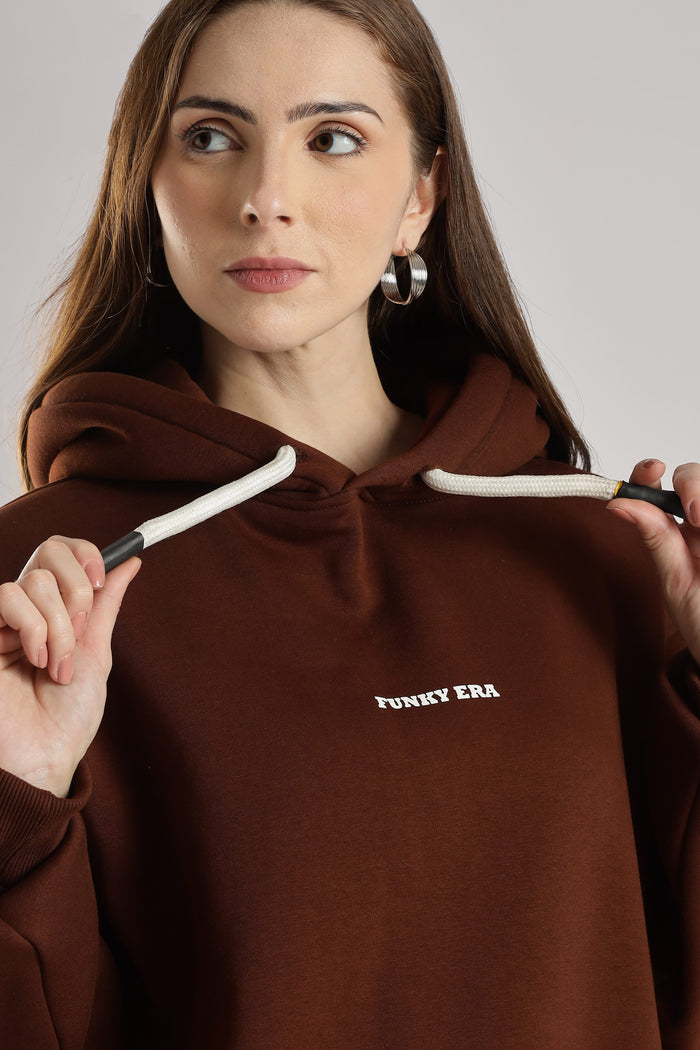 Coffee signature oversized heavyweight hoodie