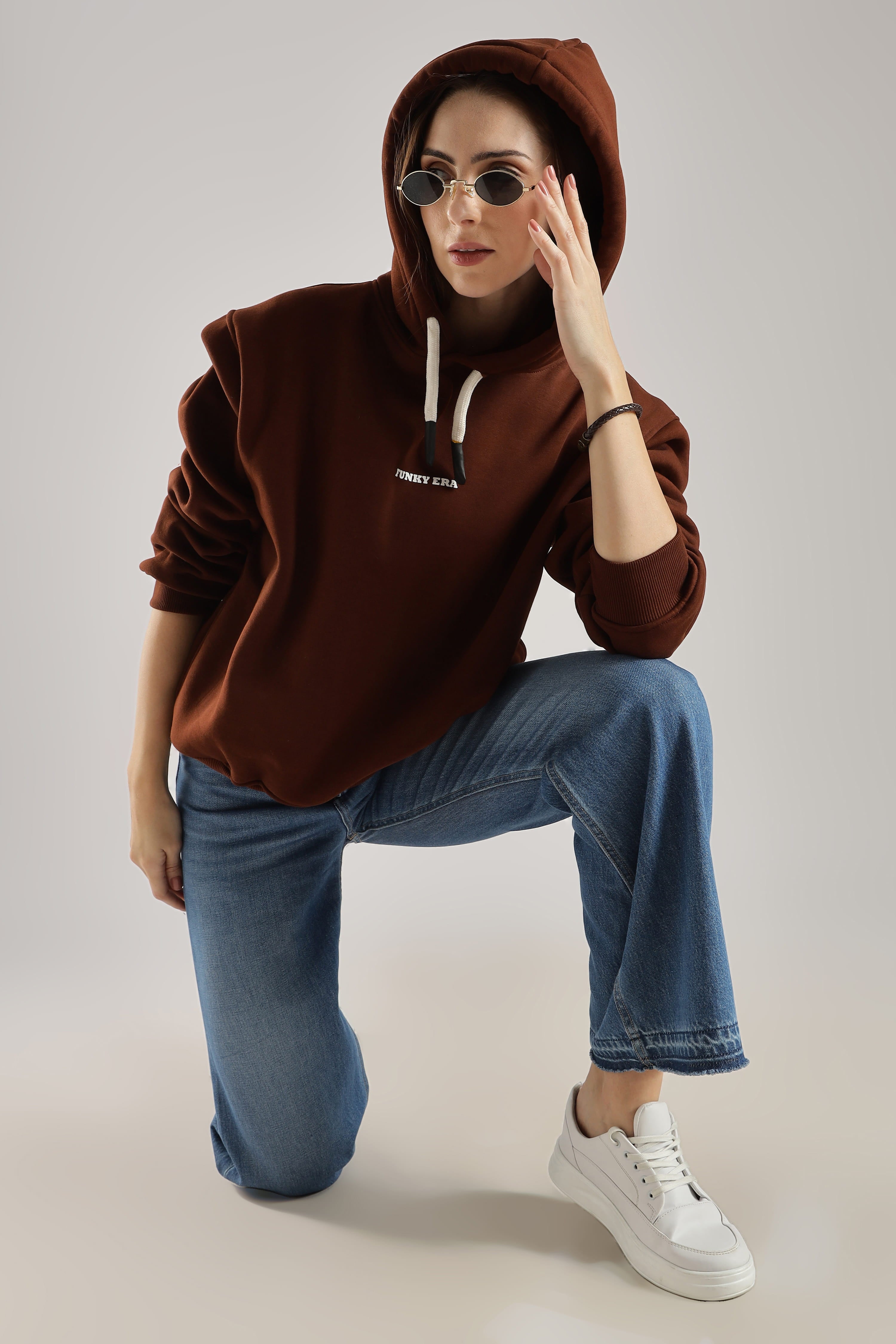 Coffee signature oversized heavyweight hoodie