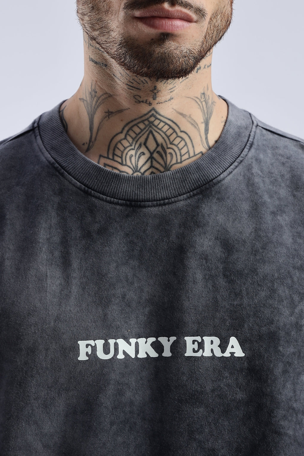 Acid Wash Black Freedom Oversized Tee