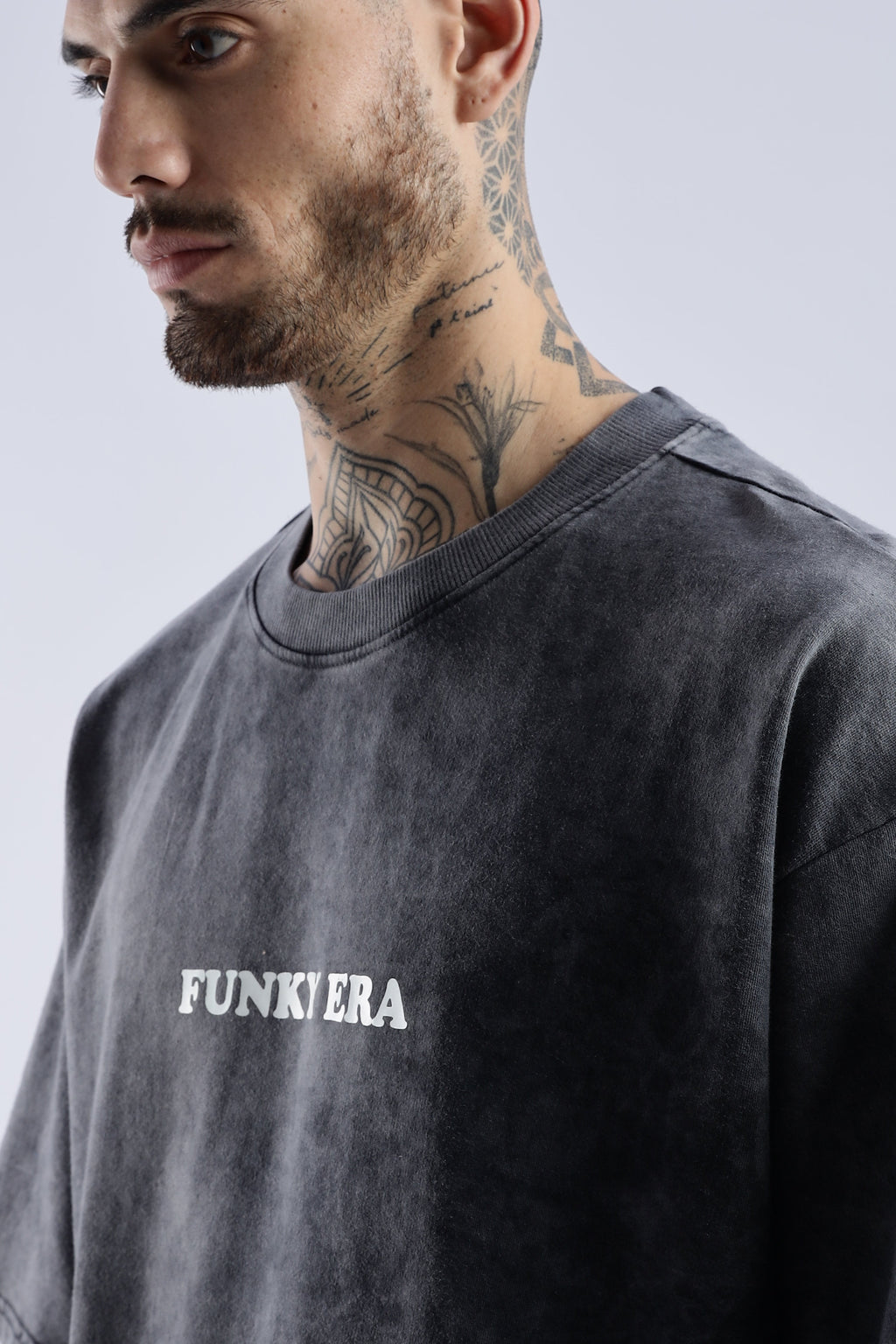 Acid Wash Black Freedom Oversized Tee