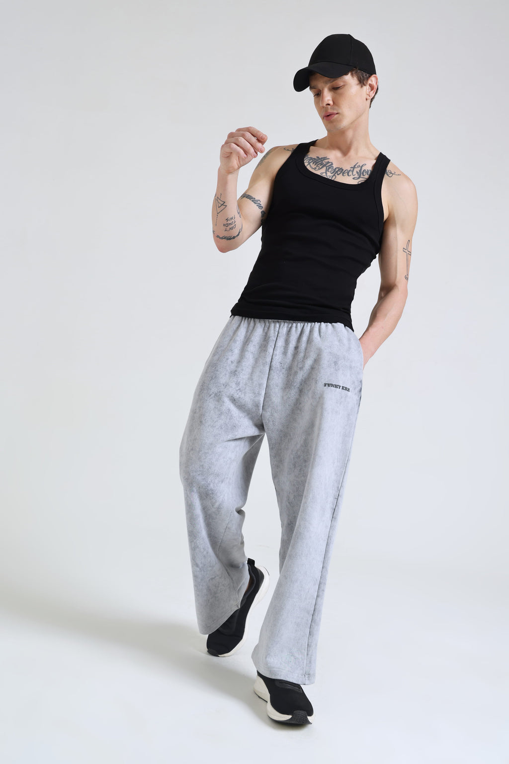 Grey Faded Heavyweight Loose Fit Joggers