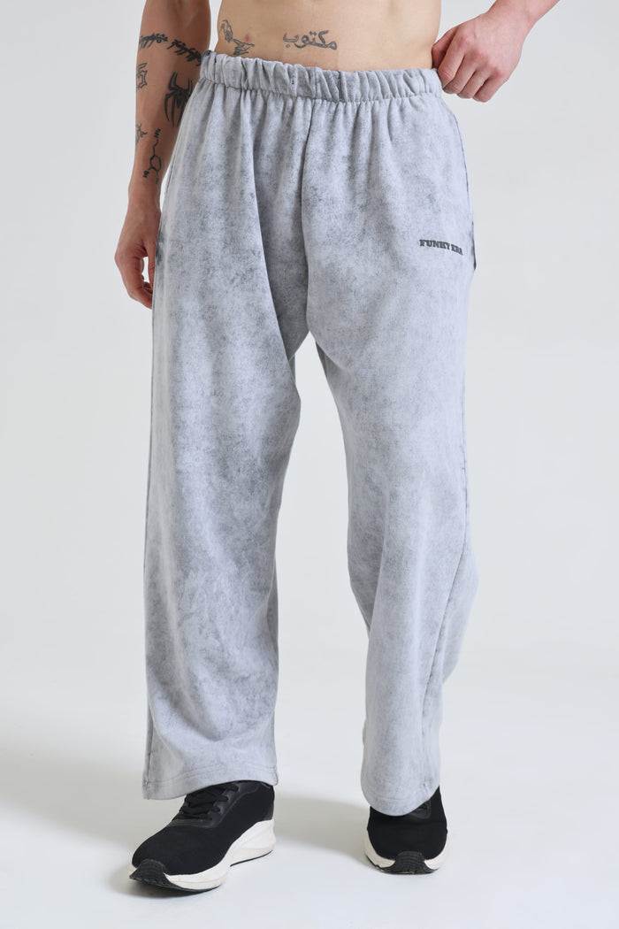 Grey Faded Heavyweight Loose Fit Joggers