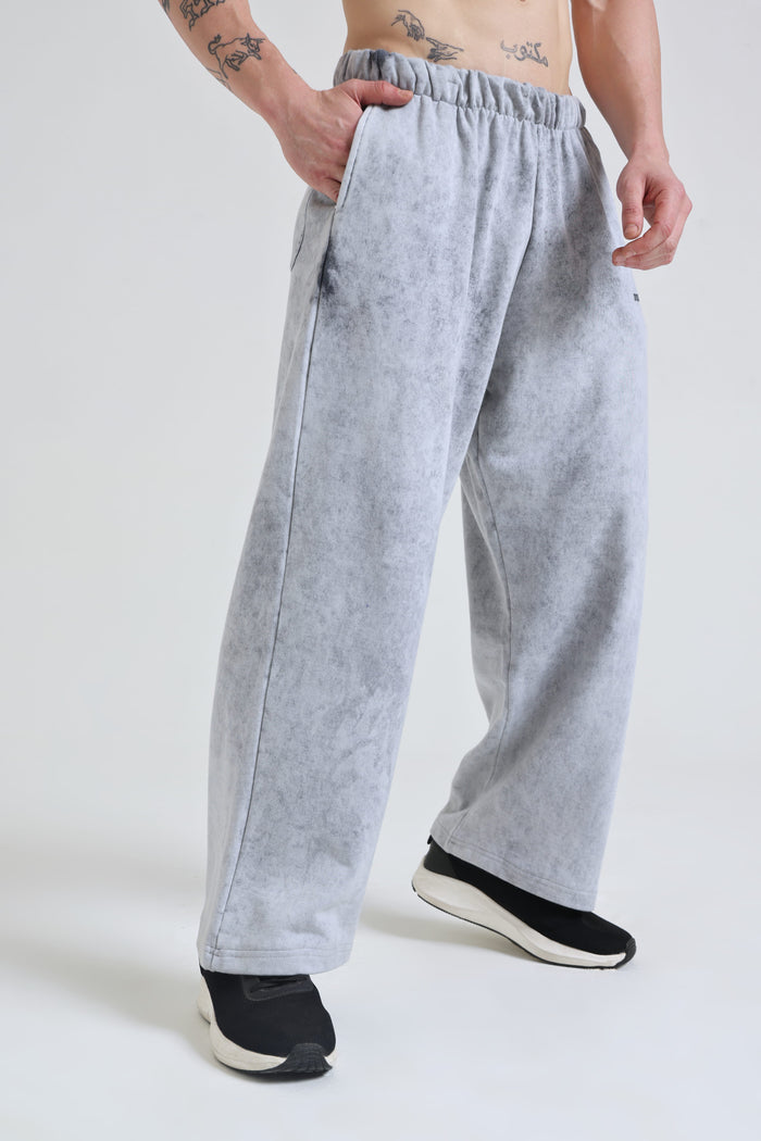 Grey Faded Heavyweight Loose Fit Joggers