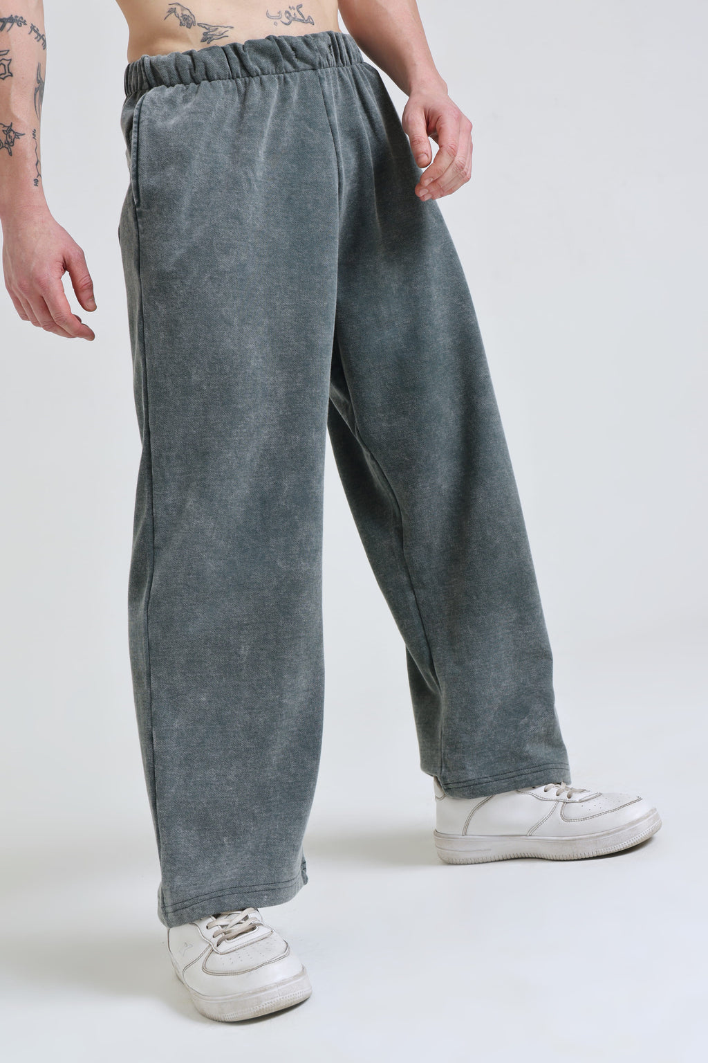 Olive Faded Heavyweight Loose Fit Joggers