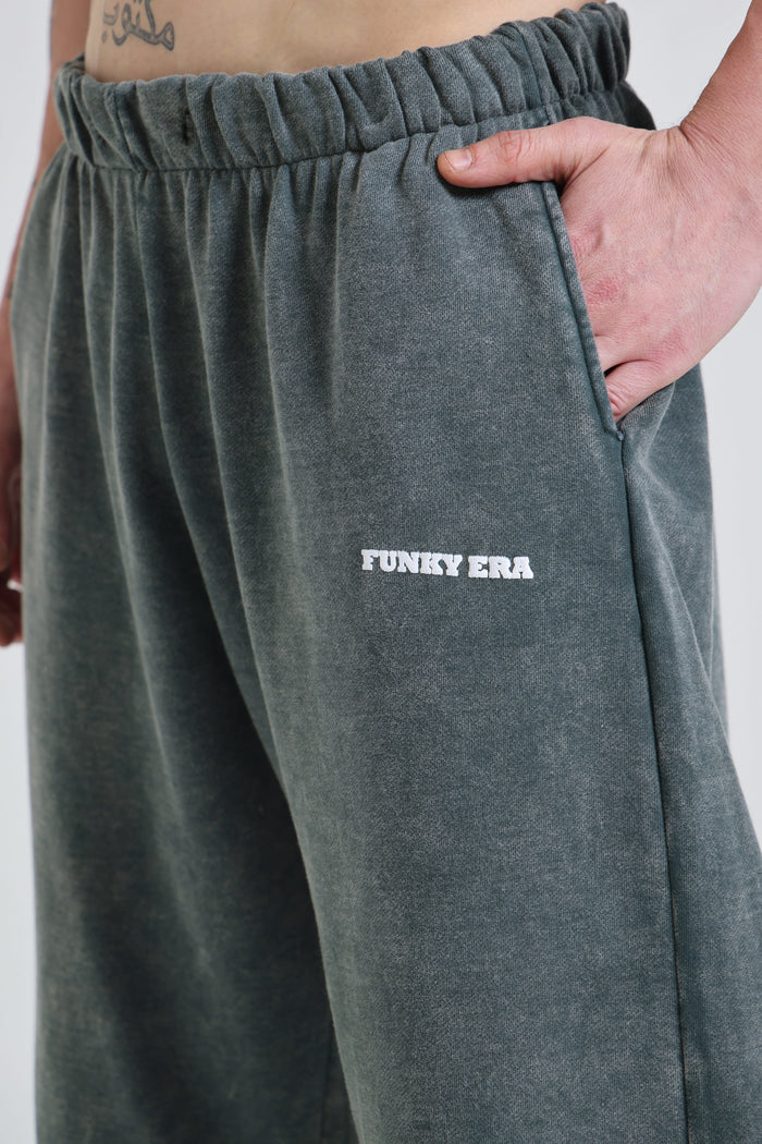 Olive Faded Heavyweight Loose Fit Joggers