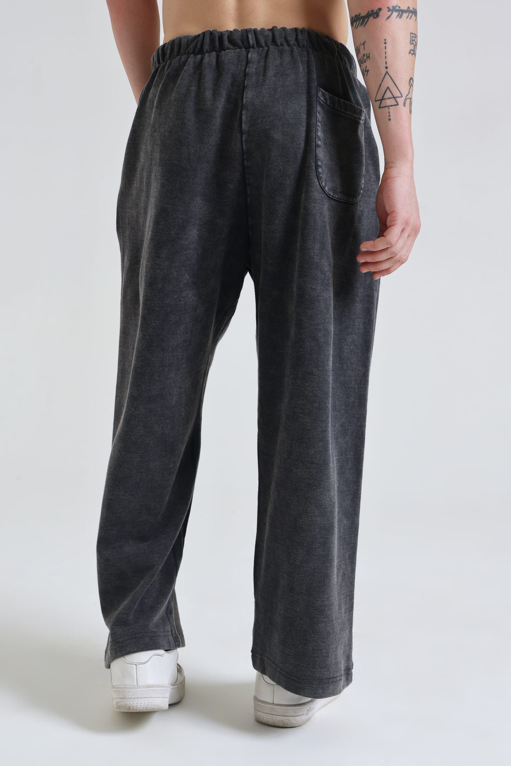 Black Faded Heavyweight Loose Fit Joggers
