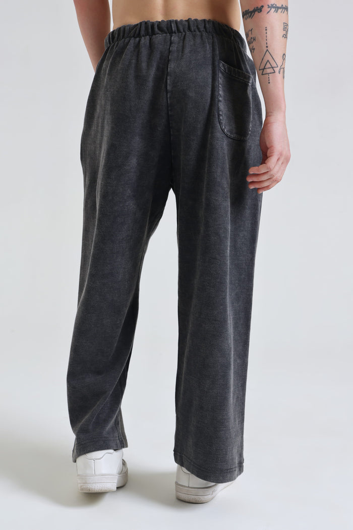 Black Faded Heavyweight Loose Fit Joggers