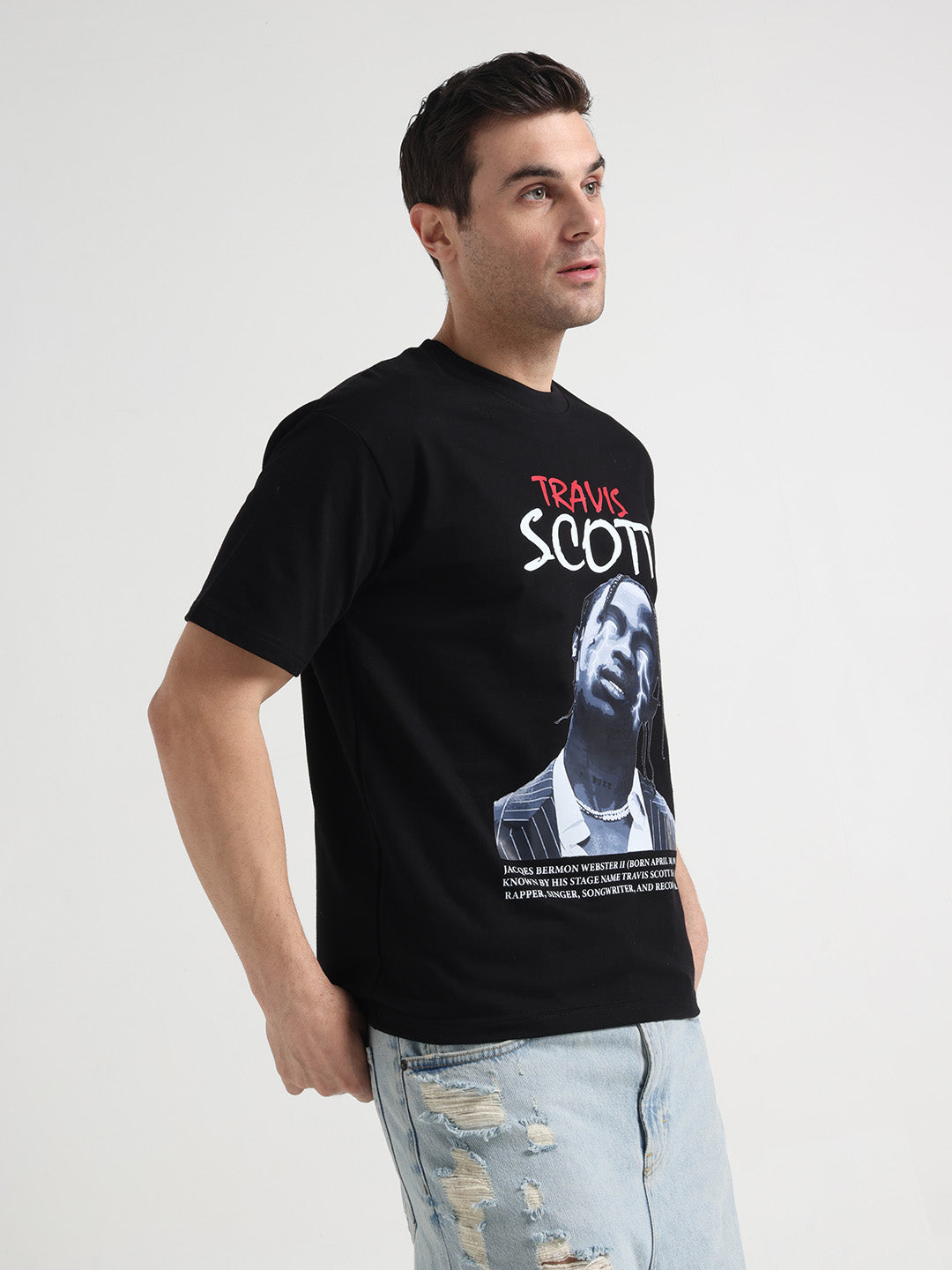 Travis Scott Black Oversized Tee