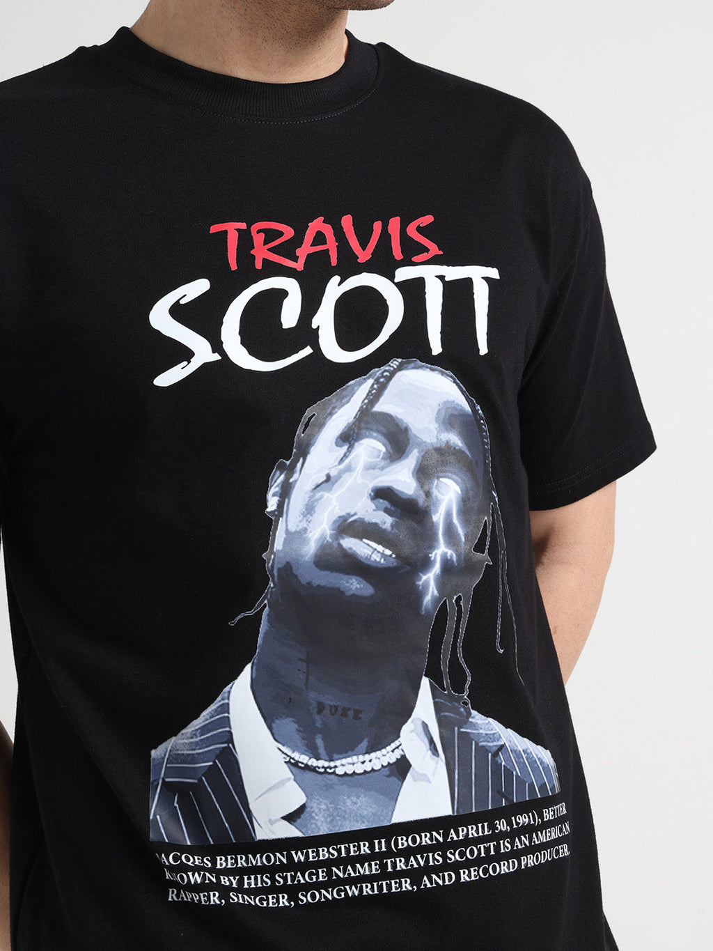 Travis Scott Black Oversized Tee