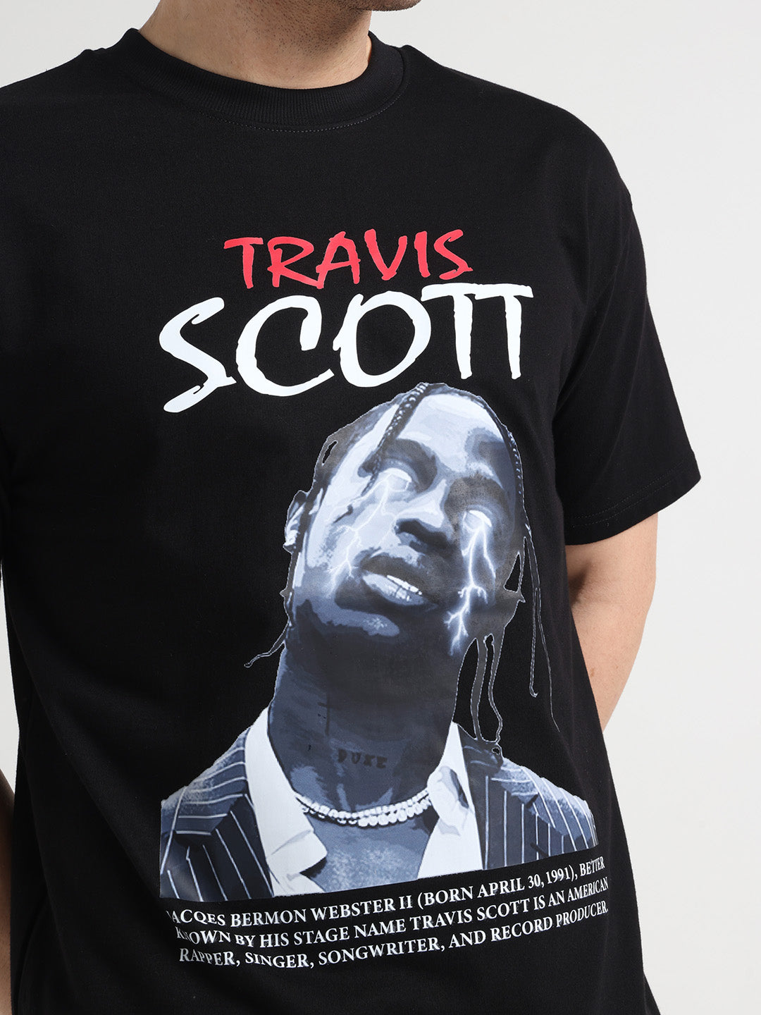 Travis Scott Black Oversized Tee