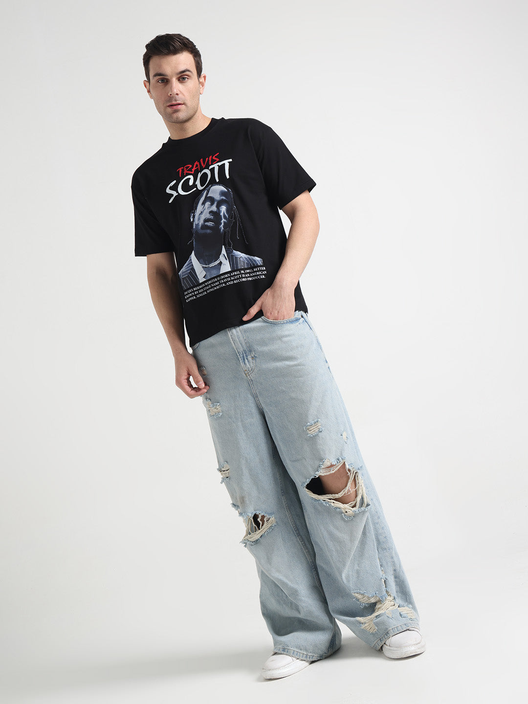 Travis Scott Black Oversized Tee