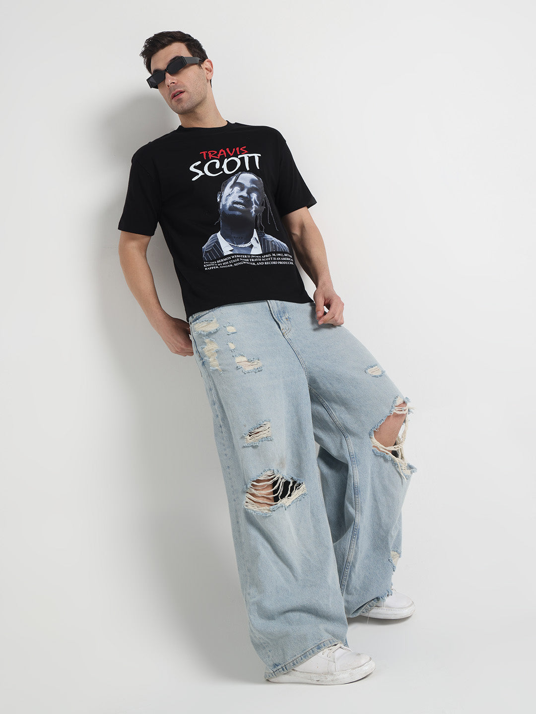 Travis Scott Black Oversized Tee