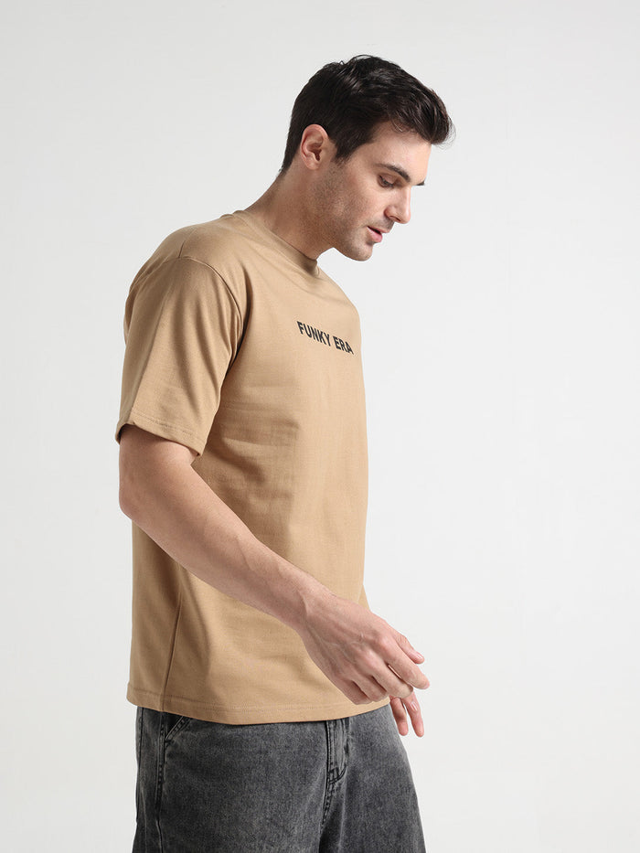 Cheering Beige Oversized Tee