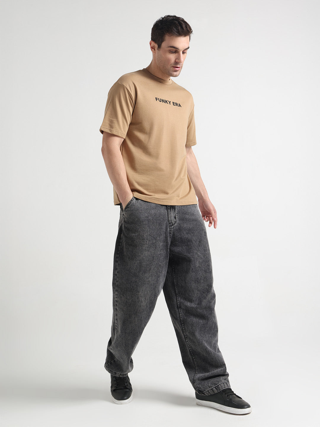 Cheering Beige Oversized Tee